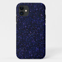 Dark Midnight Indigo Blue Glitter