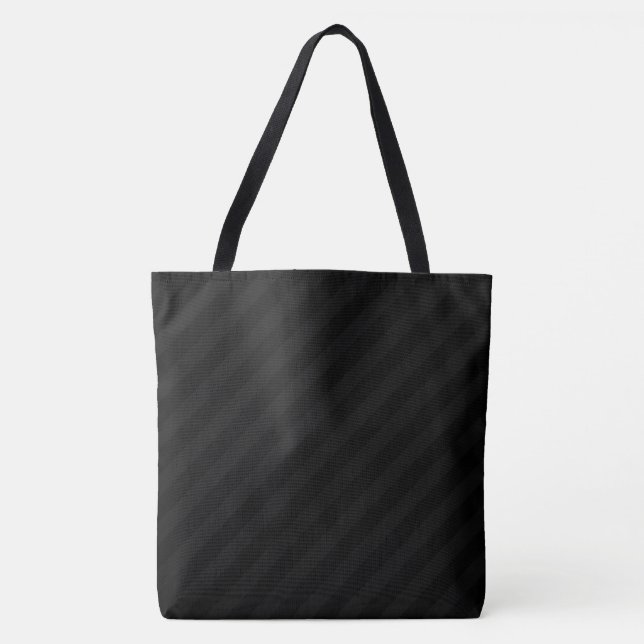 Dark Midnight-on-Midnight stripe Tote Bag (Front)