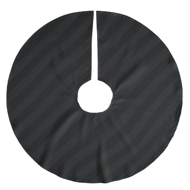 Dark Midnight Stripe Brushed Polyester Tree Skirt (Front)