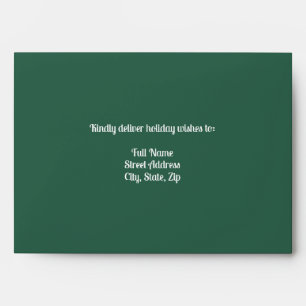 Dark Mineral Green Christmas Envelope