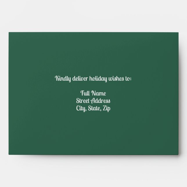Dark Mineral Green Christmas Envelope (Front)