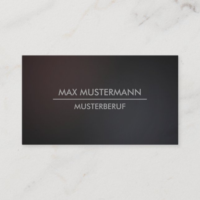 Dark minimalist modern business cards (Front)