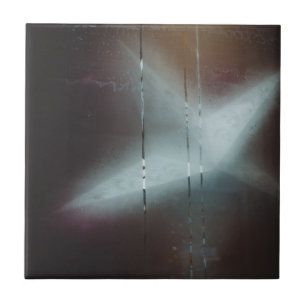 Dark Misted Steamy Window with Christmas Baubles Ceramic Tile