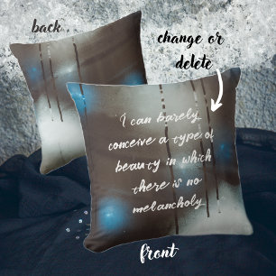 Dark Misted Steamy Window with Christmas Baubles Cushion