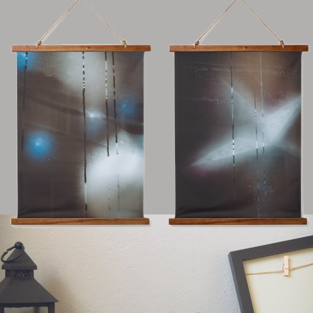 Dark Misted Window with Christmas Baubles Hanging Tapestry (Creator Uploaded)