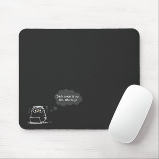 Dark Mode Owl Mousepad for Tech Enthusiasts