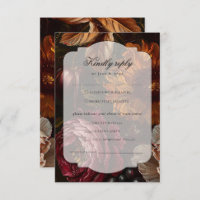 Dark Moody Baroque Florals Flowers Fall Wedding