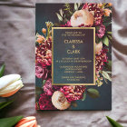 Dark Moody Bold Floral Marsala Wedding