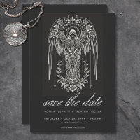 Dark Moody Cloaked Angel Wedding