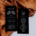 Dark Moody Fall Wedding Program<br><div class="desc">This is a gothic inspired wedding program template featuring skeleton hands and a moody dark design. Edit most wording   ALL colours to make this moody wedding program fit your event needs   personal style. Select "personalise this template" to see all editing options :)</div>