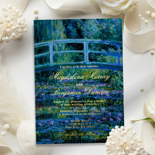 Dark Moody Fine Art Monet Water Lilies Wedding