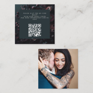 Dark Moody Floral QR Code Enclosure Card