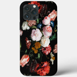 Dark Moody Floral with Black Background iPhone 13 Pro Max Case