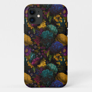 Dark Moody Florals Antique Flowers iPhone 11 Case