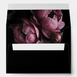 Dark Moody Florals Gothic Halloween Wedding Envelope