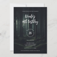 Dark Moody Forest Trees at Twilight Birthday Party
