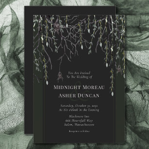 Dark Moody Gothic Wedding Invitation