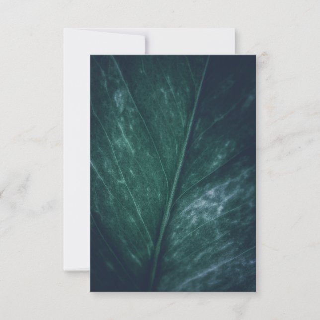 Dark moody Leaf floral Design Card (Front)