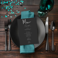 Dark Moody Minimal Teal Moth Wedding