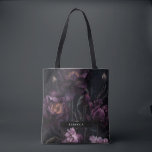 Dark Moody Purple Dramatic Florals Bridesmaid Tote Bag<br><div class="desc">Dark Moody Purple Dramatic Florals Bridesmaid Tote Bag</div>