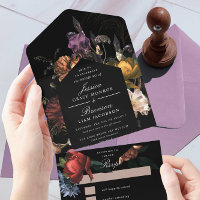 Dark Moody Romantic Floral Dutch Painterly Wedding