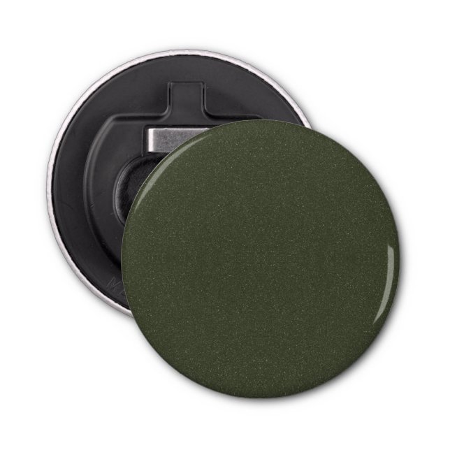 Dark Moss Custom Button Bottle Opener Badge (Front)