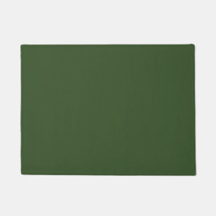 Dark Moss Green Solid Color Doormat