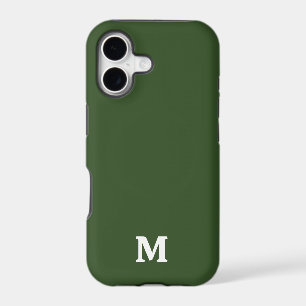 Dark Moss Green Solid Colour