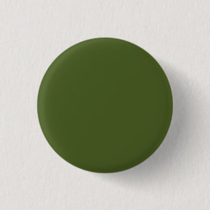 Dark Moss Green Solid Colour 3 Cm Round Badge