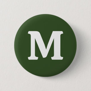 Dark Moss Green Solid Colour 6 Cm Round Badge