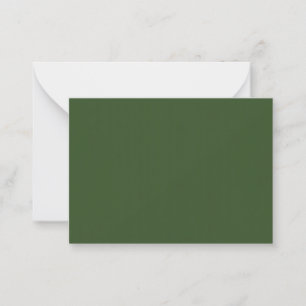 Dark Moss Green Solid Colour Card
