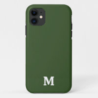 Dark Moss Green Solid Colour