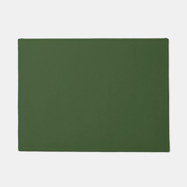 Dark Moss Green Solid Colour Doormat (Front)