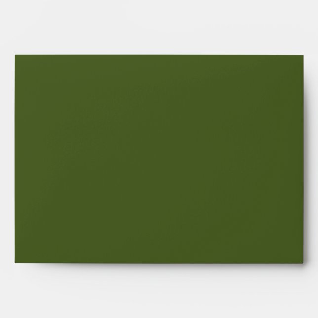 Dark Moss Green Solid Colour Envelope (Front)