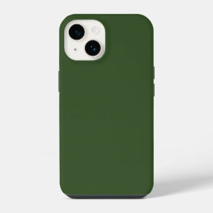 Dark Moss Green Solid Colour iPhone 14 Case