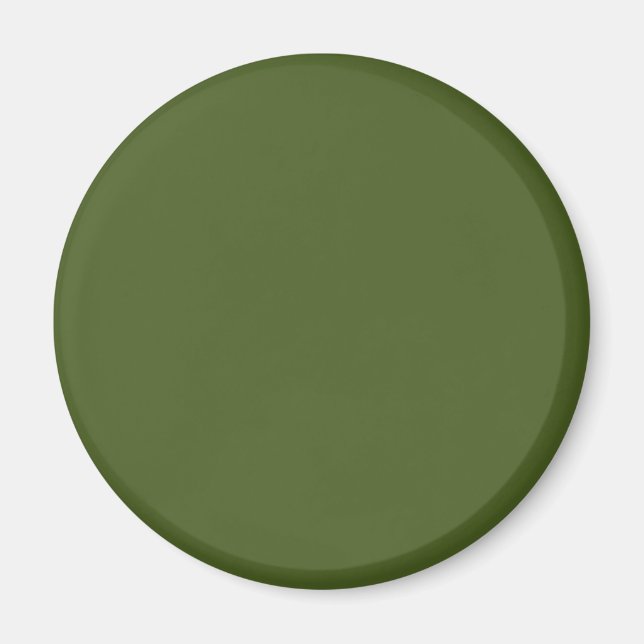 Dark Moss Green Solid Colour Magnet (Front)