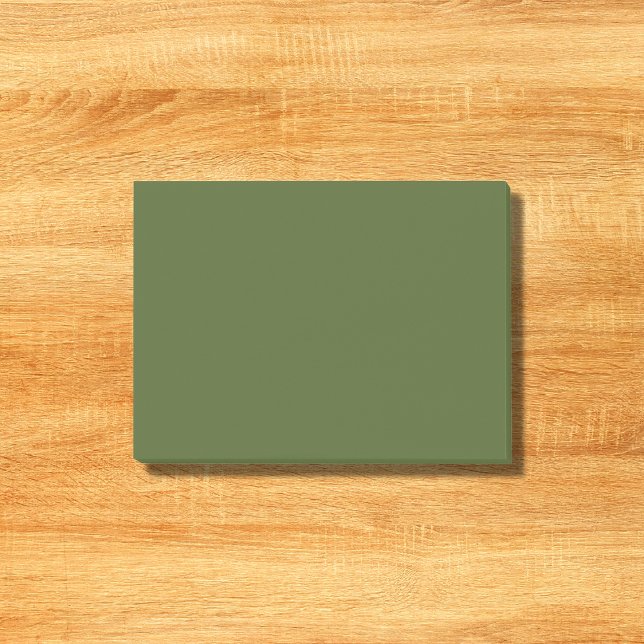 Dark Moss Green Solid Colour Post-it Notes (Creator Uploaded)