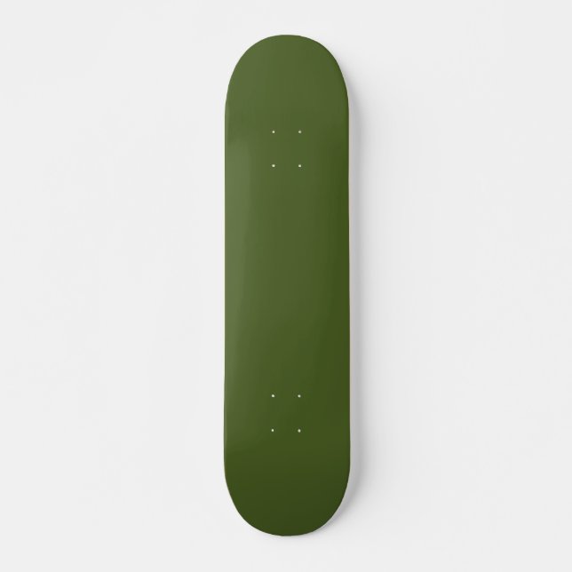 Dark Moss Green Solid Colour Skateboard (Front)
