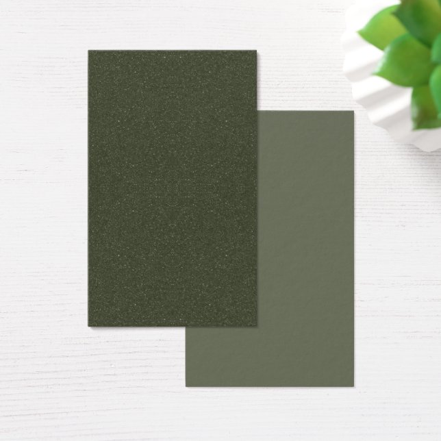Dark Moss Textured Business Card – Customisable (Desk)