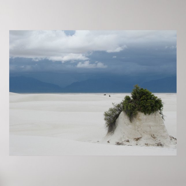 Dark Mountains - White Sands, New Mexico Poster (Front)