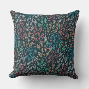 Dark Multicolor Leaves    Cushion