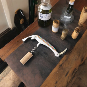 Dark Multicolor Vintage Style Stripes Corkscrew