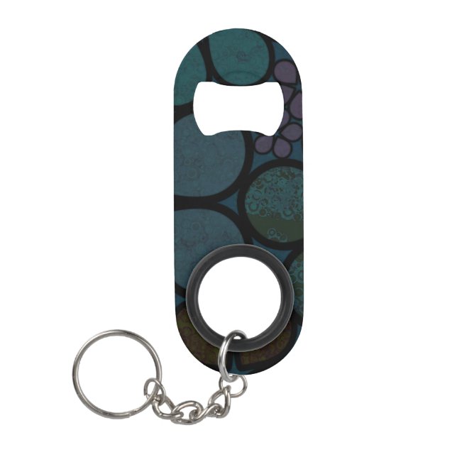 Dark Multicolored Modern Textured Circle Florals (Front)