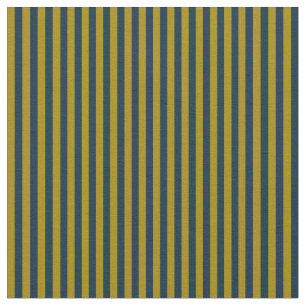 Dark Mustard and Dark Navy Stripes Fabric