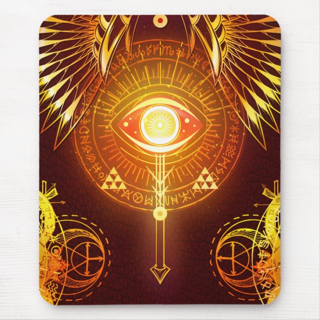 Dark Mystical Arcane Eye of Eternity Red Mouse Pad (Front)