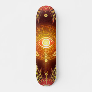 Dark Mystical Arcane Eye of Eternity (Red) Skateboard
