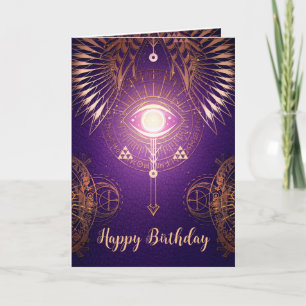 Dark Mystical Eye of Eternity Occult Symbol Card