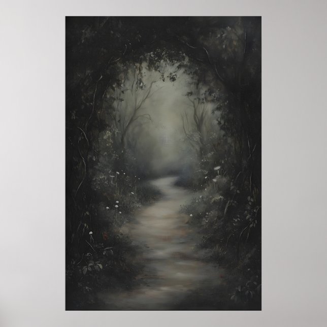 Dark Mystical Forestcore Wall Art, Printable Poster (Front)