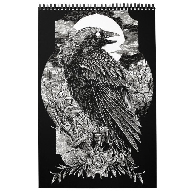 Dark Mystical Raven Calendar (Cover)