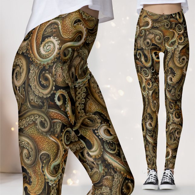 Dark Naturalist Kraken | Vintage Octopus Curio Leggings (Creator Uploaded)